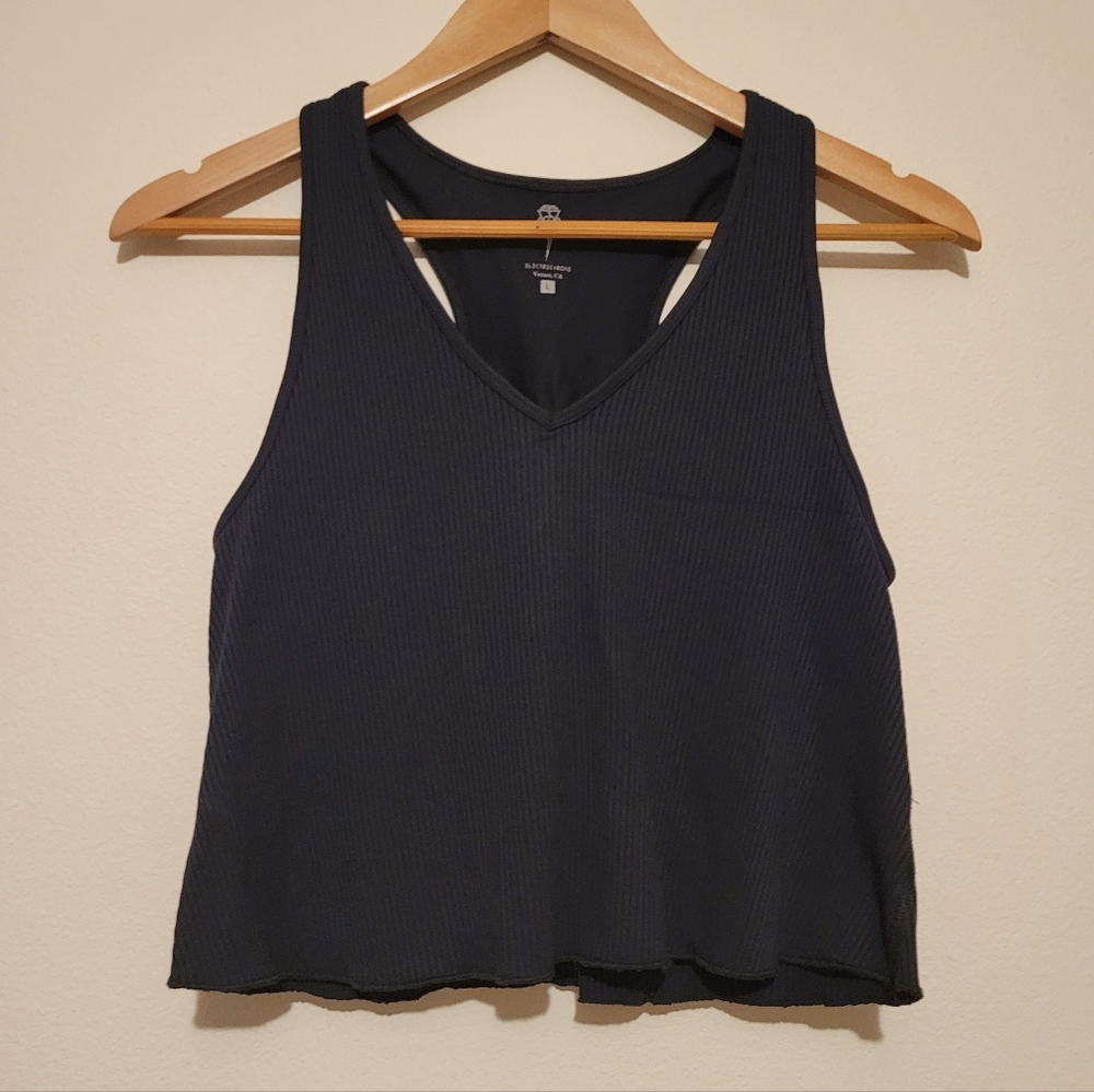 Electric & Rose Black Cami Sleeveless Crop Top Size L